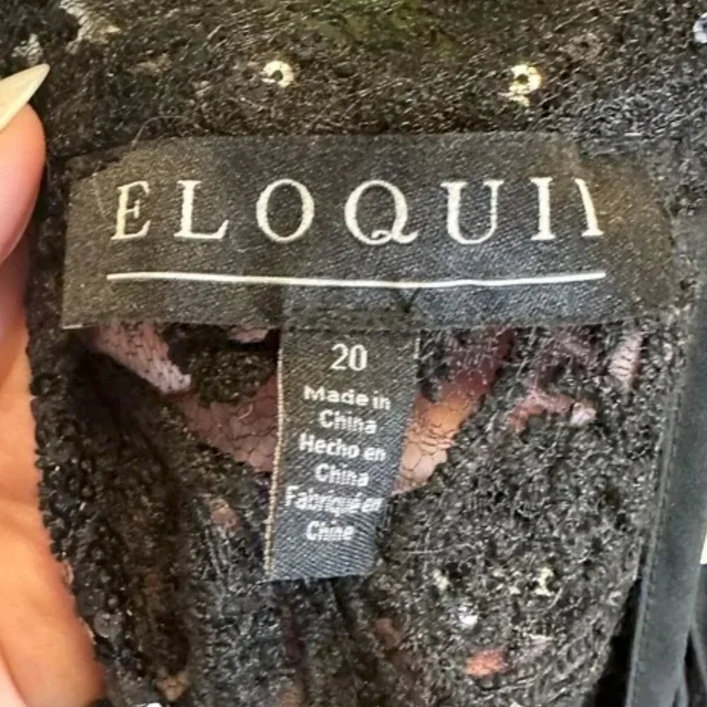 Eloquii Embellished Victorian Gothic Dress - Tortured Poets Society Vibe SZ 20 - Picture 4 of 5